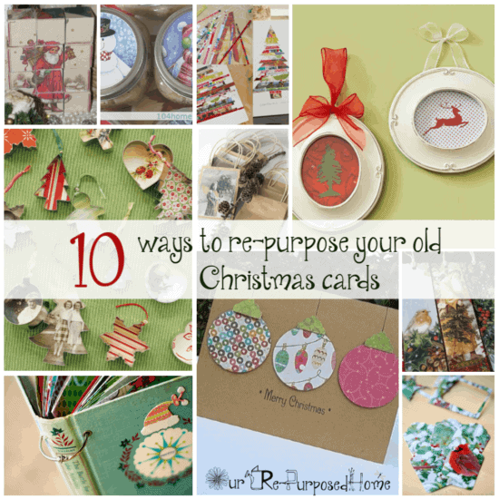 Repurposed Christmas card ideas