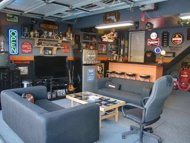 Bar themed man cave ideas