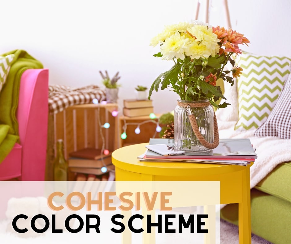 Interior design mistakes - cohesive color scheme for your room