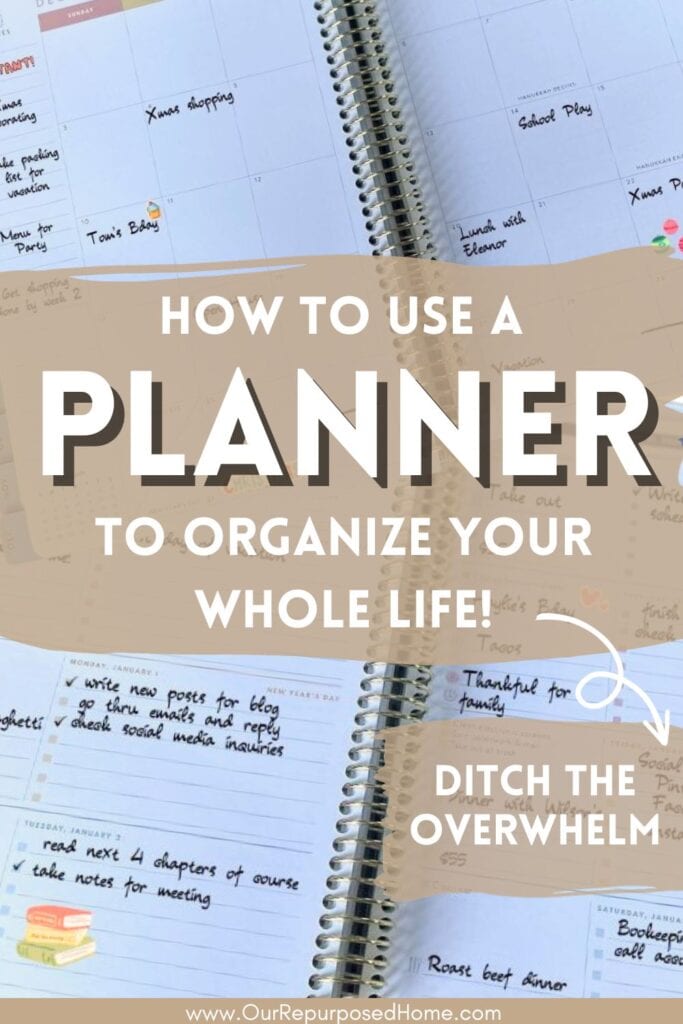 examples of using a personal planner