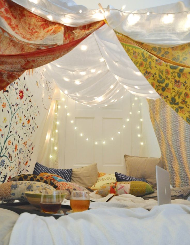 romantic tent idea in the bedroom for adults.  Romantic Decorating Ideas