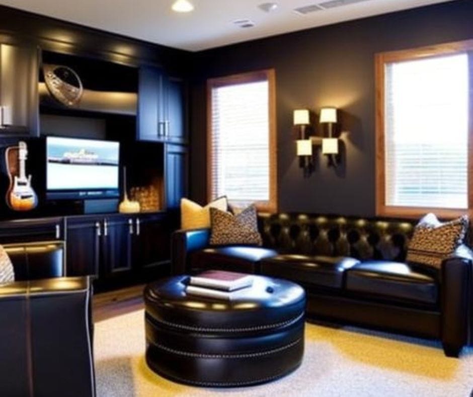 Lounge themed man cave