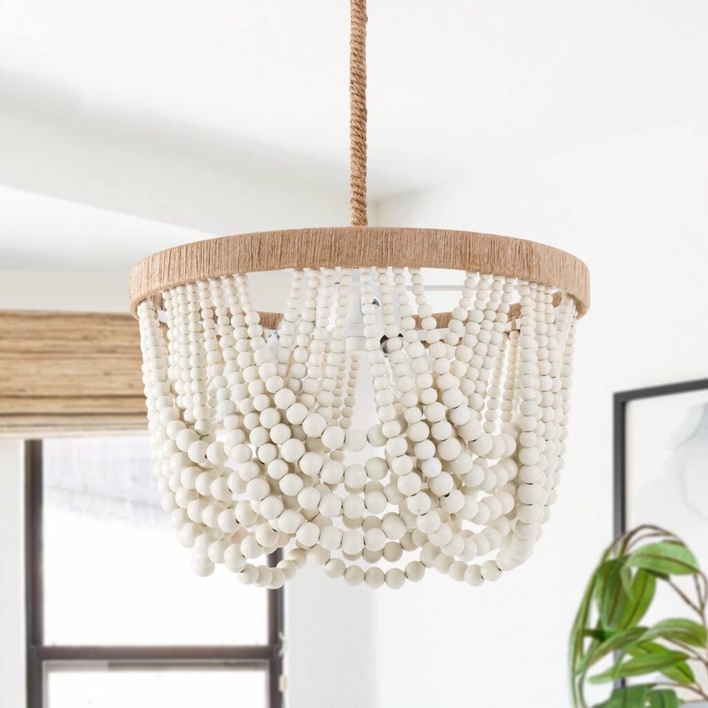 boho mini beaded pendant light