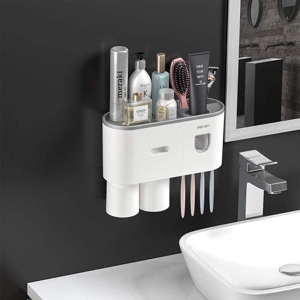 wall mounted toothbrush holder to organize your bathroom 