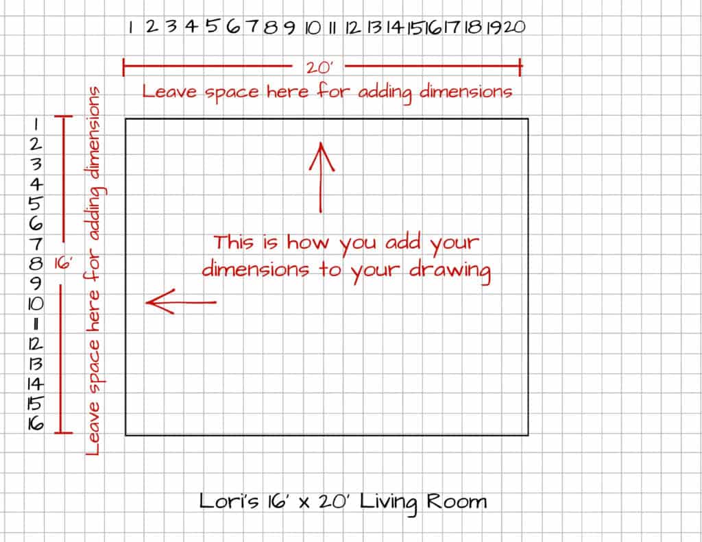 adding dimensions to a floor plan