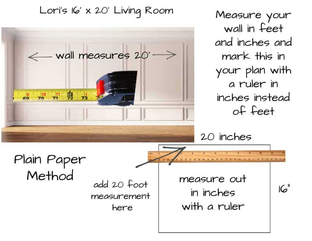 measuring a wall for your floor plan