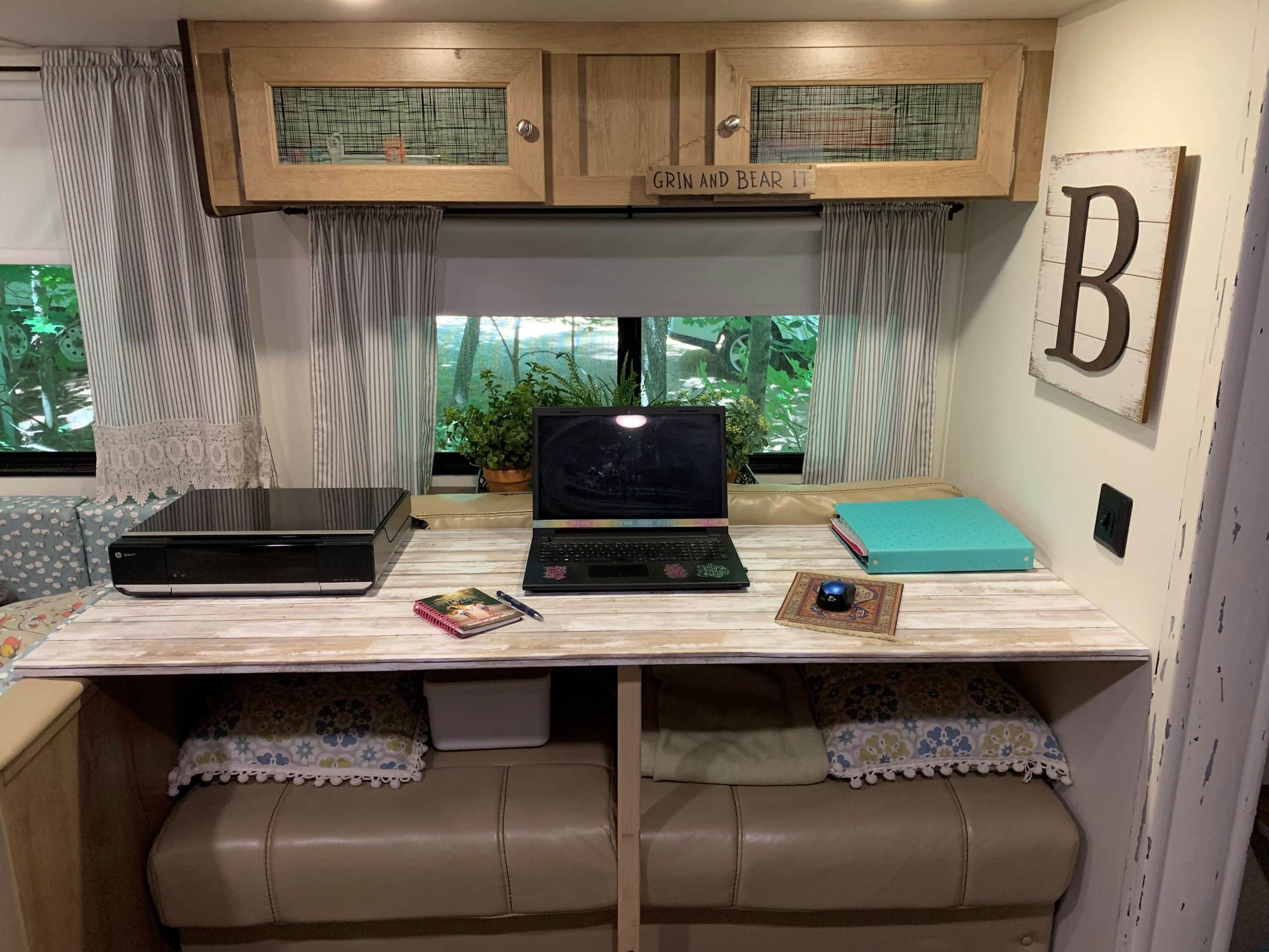 RV Desk Ideas-Movable and Multi-Use - Our Re-purposed Home
