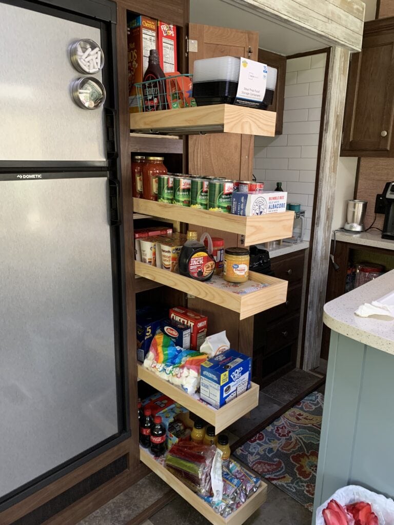 how to build a custom pantry for your RV