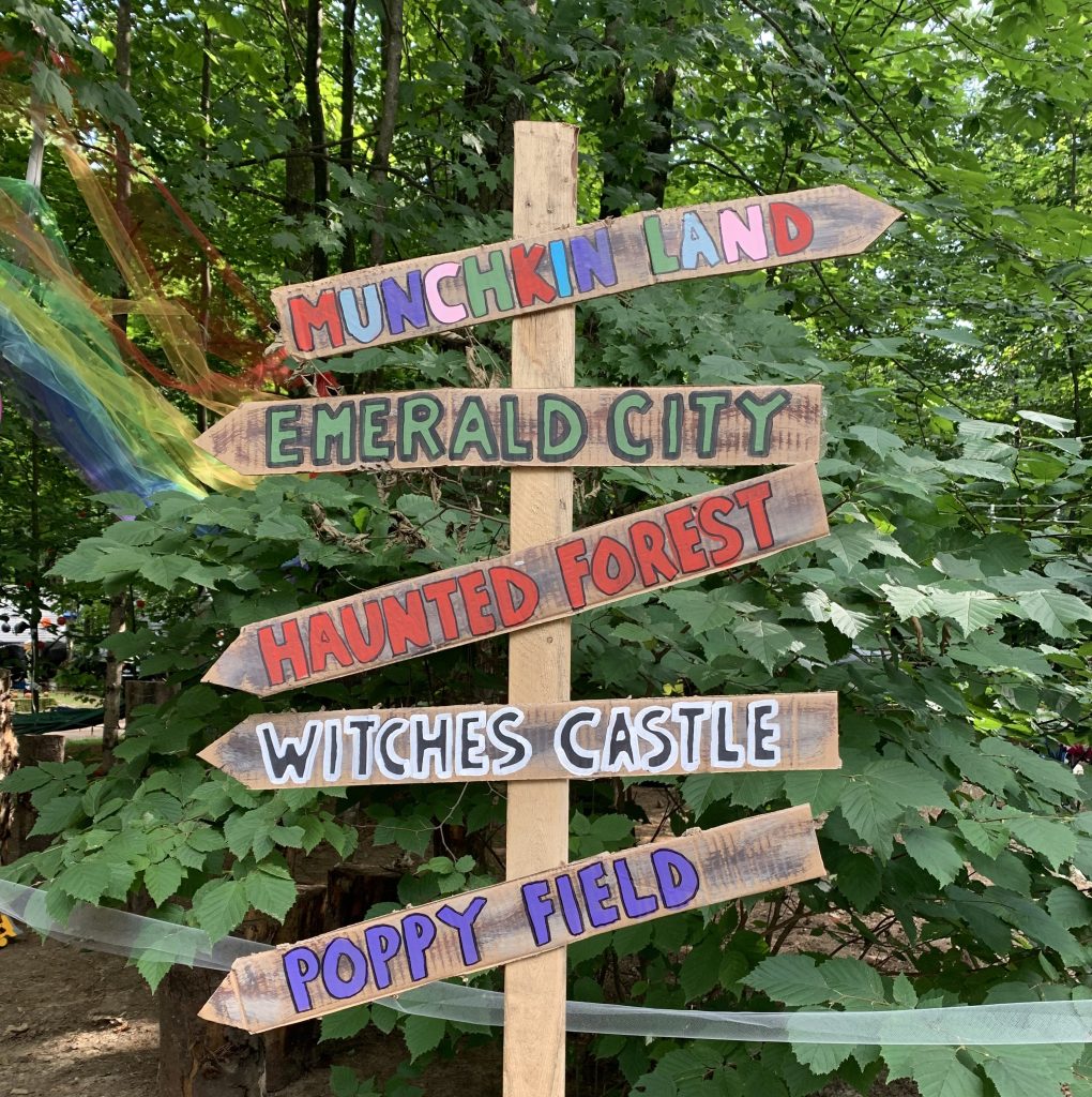 halloween camping wizard of oz sign