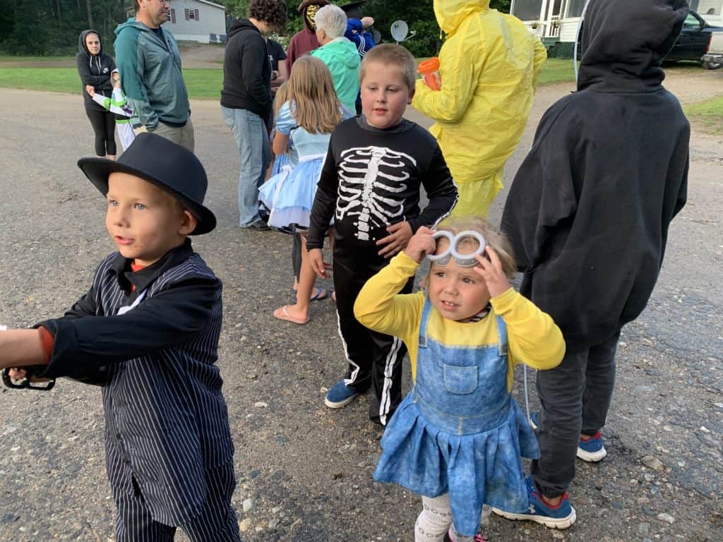halloween camping costume parade