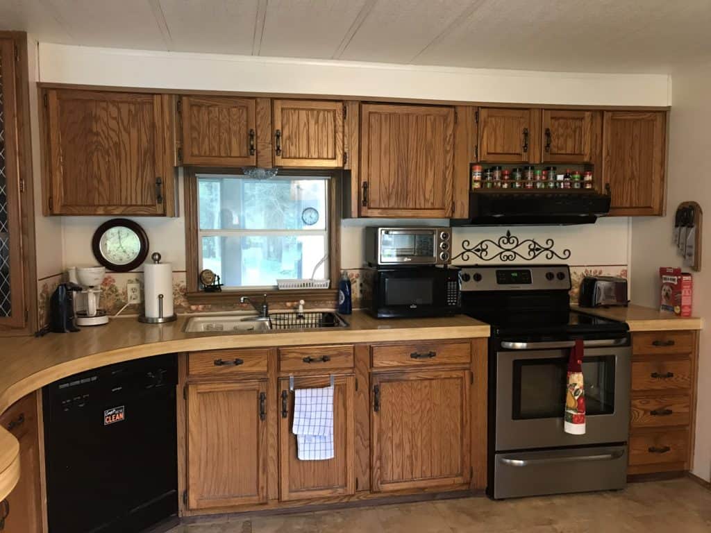 mobile home kitchen before remodel