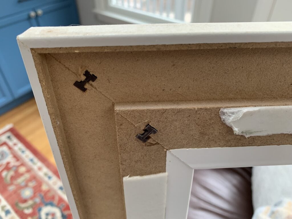 routering out the back of a mirror frame