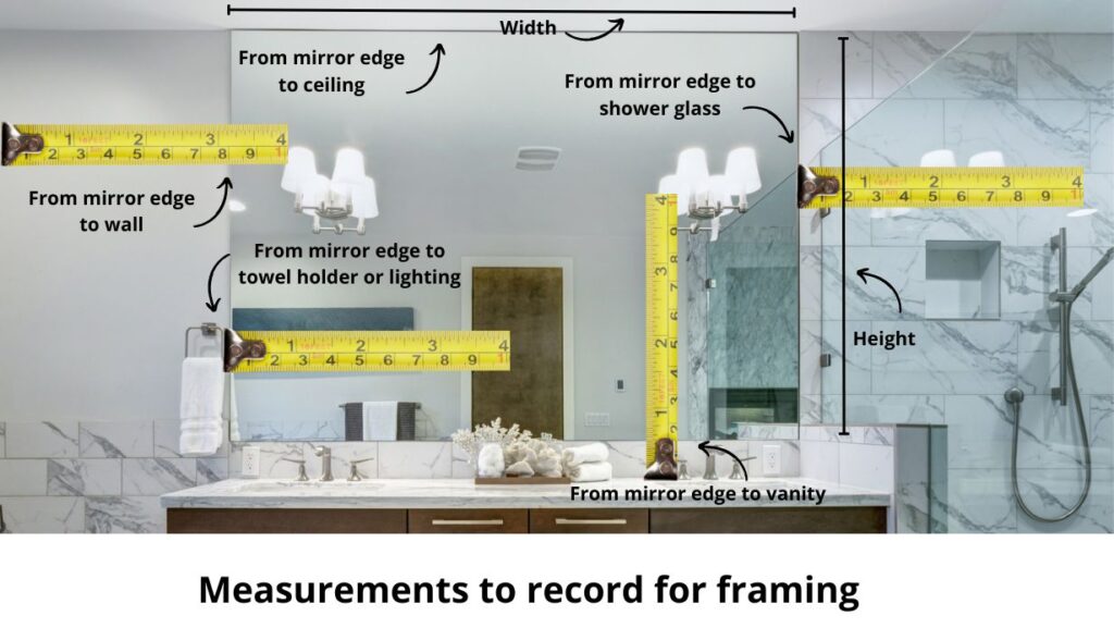 measuring for a mirror frame
