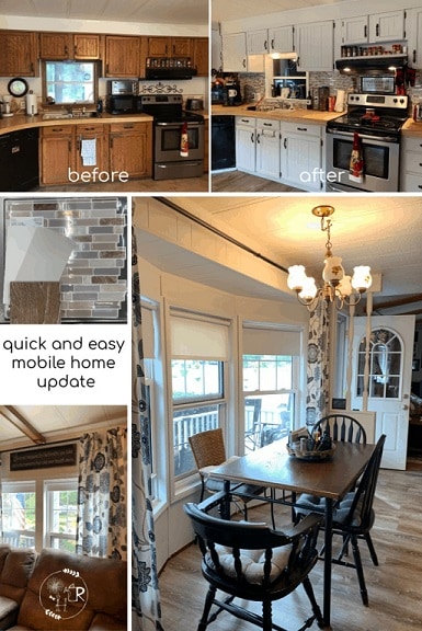 mobile home updates, before and after