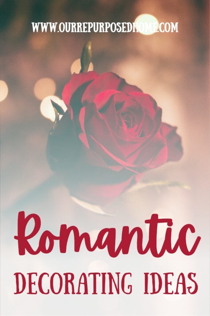 romantic decorating idea pin with a rose