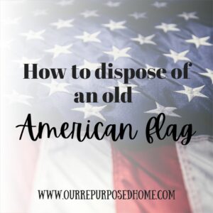 American flag disposal ideas