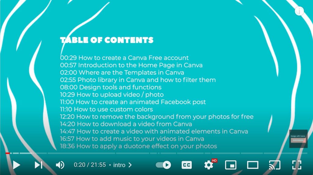 video to teach you how to use the free version of Canva