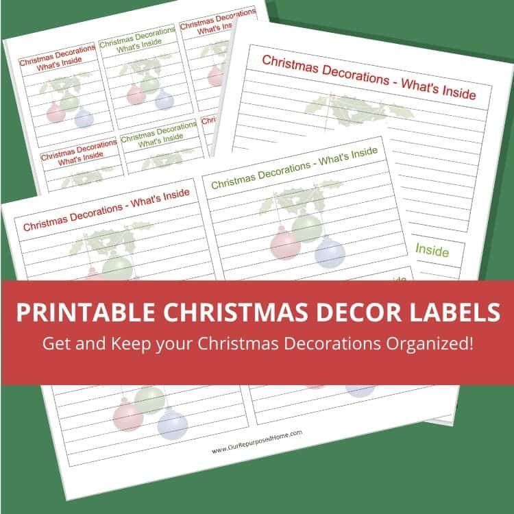 labels for labeling your Christmas decorations