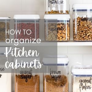 organized kitchen cabinets
