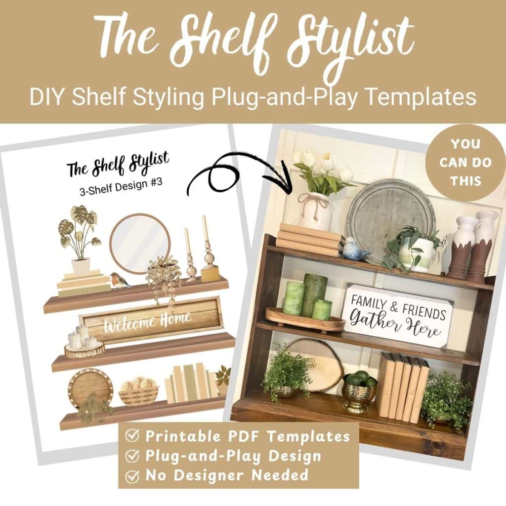styling shelves before and after